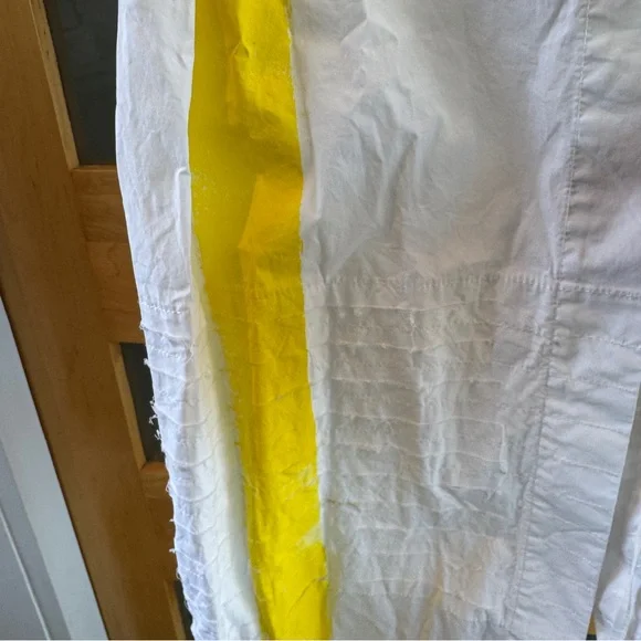 ANDA White Shirt Dress with Yellow Accent - Picture 6 of 7